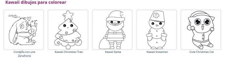 dibujos kawaii para colorear
