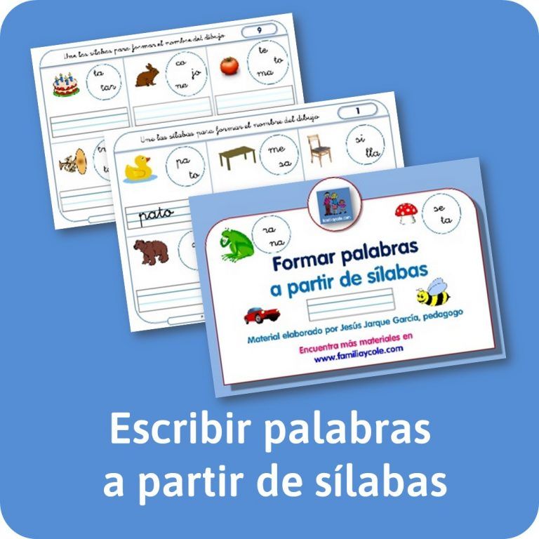 Escribe palabras conectando sílabas, hojas de trabajo descargables