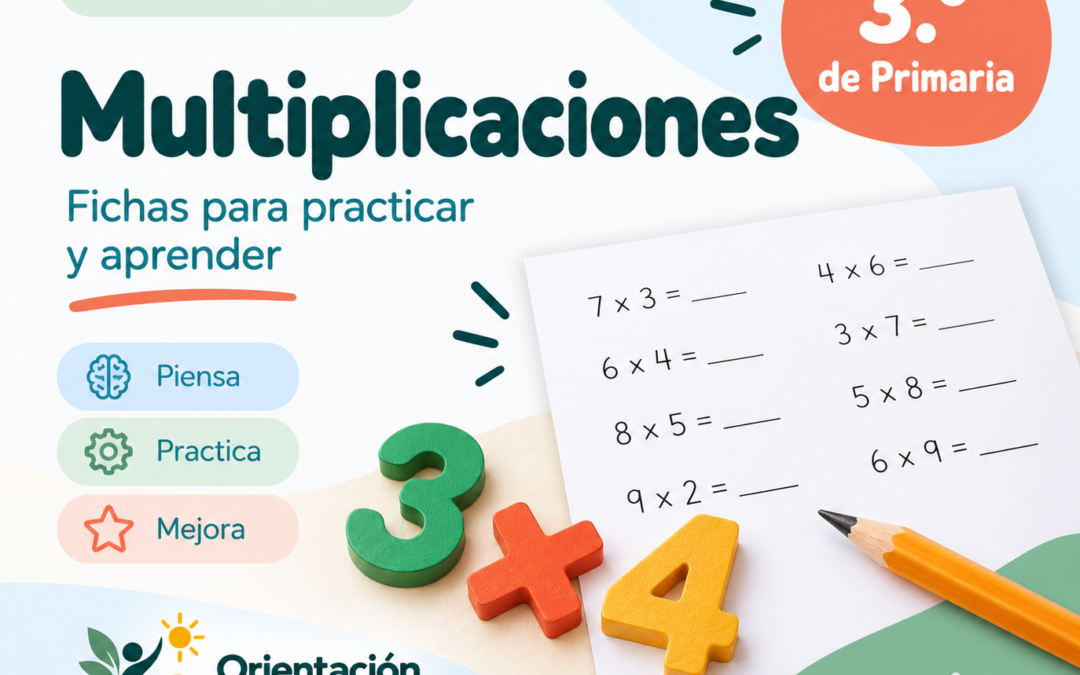 Ficha de multiplicaciones para 3º de Primaria