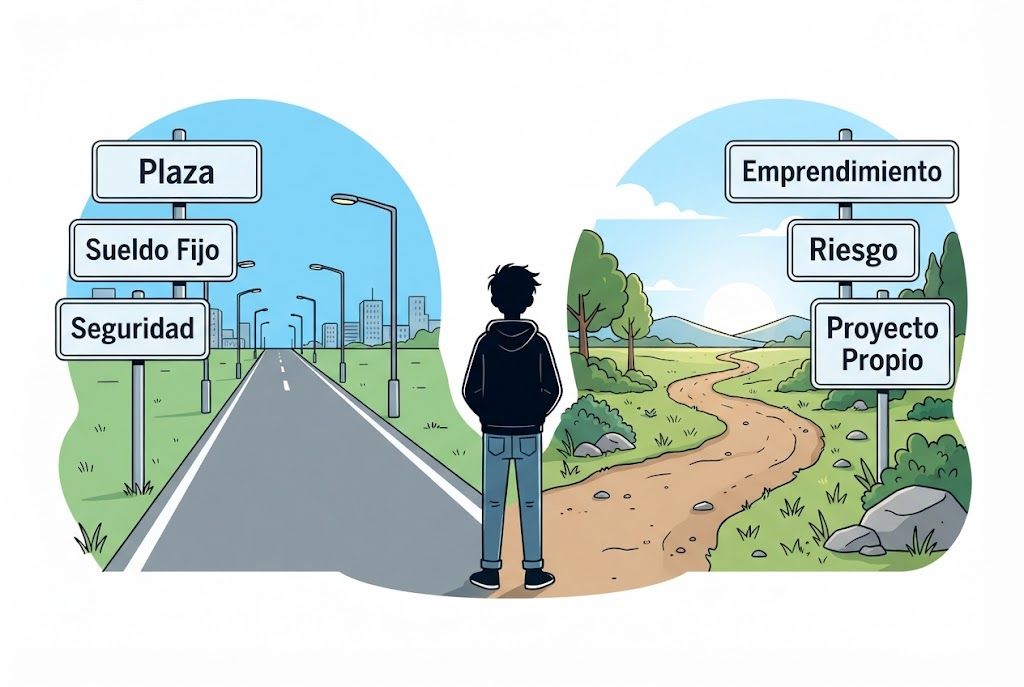 La elección entre estabilidad y proyecto propio Encrucijada entre seguridad laboral y emprendimiento