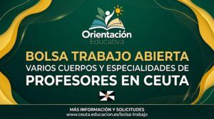 Ilustración sobre la apertura de la bolsa de trabajo para profesorado en Ceuta