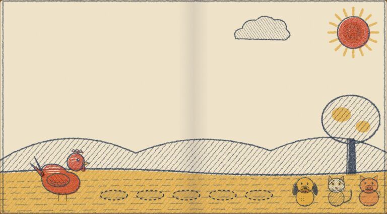Portada del cuento La gallinita roja