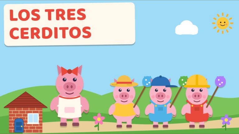 Portada del cuento Los tres cerditos