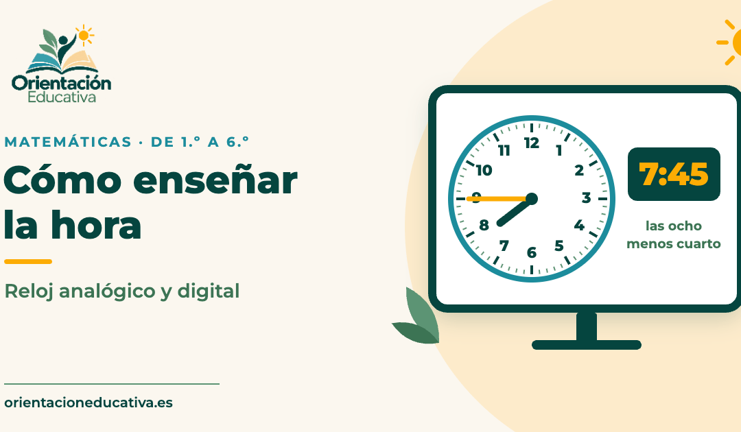 Cómo enseñar la hora en Primaria: reloj analógico y digital