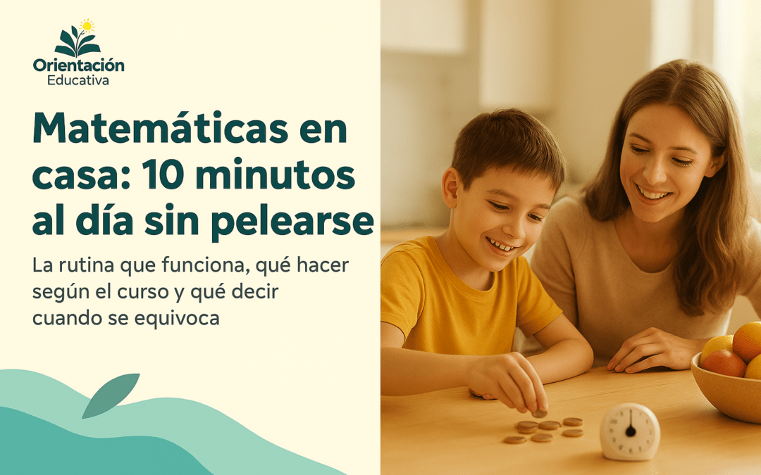 Cómo practicar matemáticas en casa 10 minutos al día sin pelearse