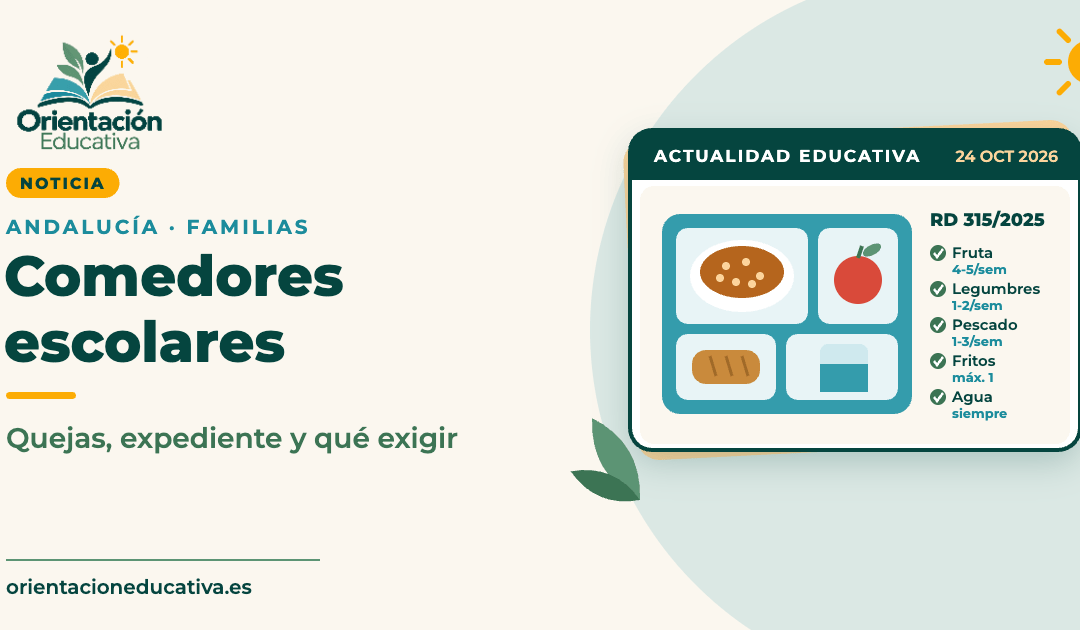 Comedores escolares en Andalucía: quejas, expedientes y qué exigir