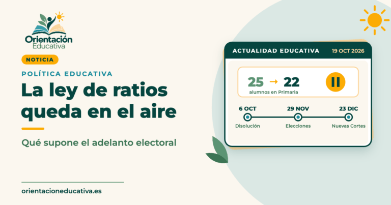 Portada: la ley de ratios y horas lectivas queda en el aire tras el adelanto electoral