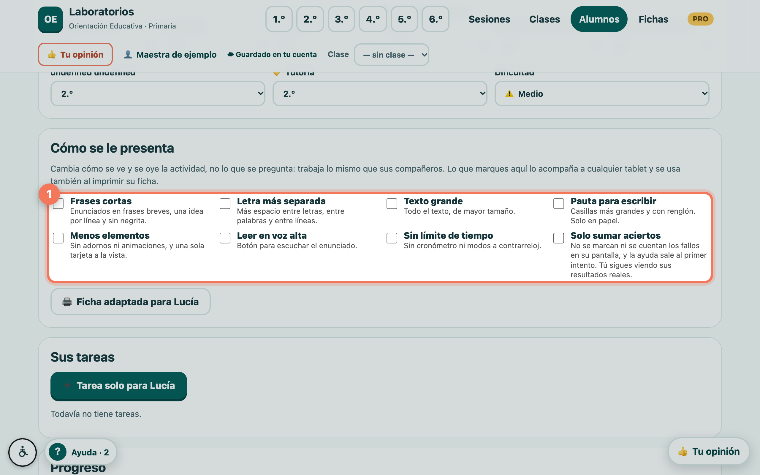 Paso 1: Abre la ficha del alumno