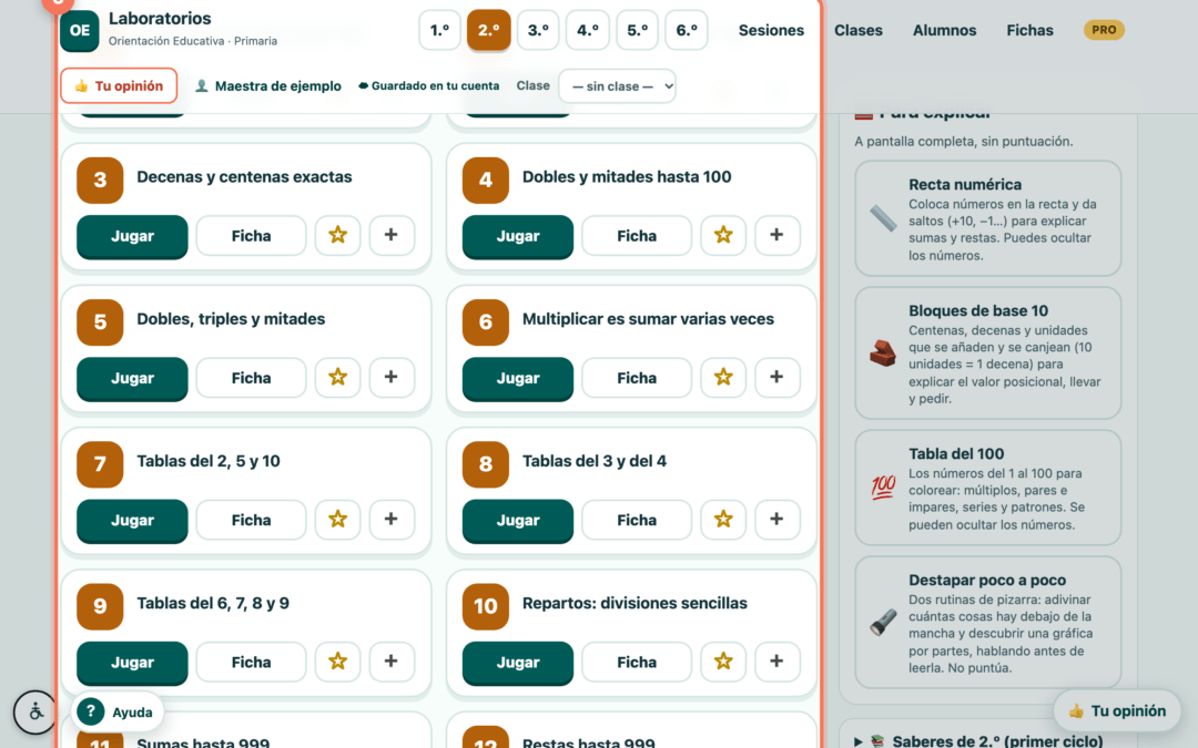 Elegir el curso y el laboratorio en la pizarra · paso 3: Dentro de un laboratorio