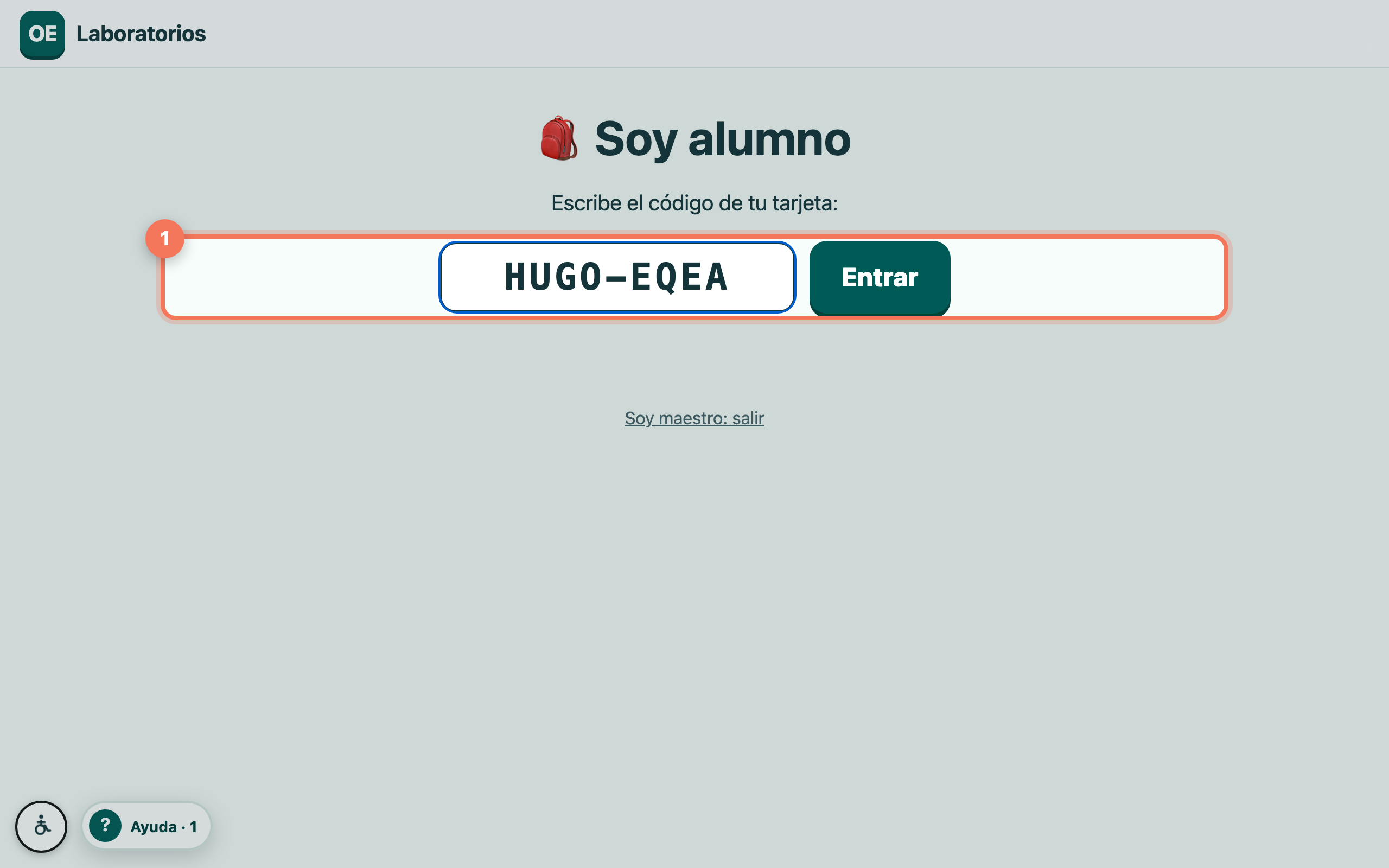 Paso 1: Entrar con la tarjeta